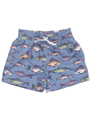 PINK CHICKEN Boys Fishies Swim Trunk