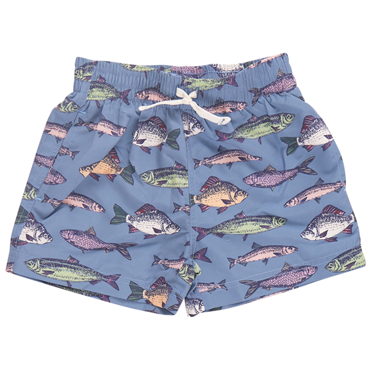 PINK CHICKEN Boys Fishies Swim Trunk