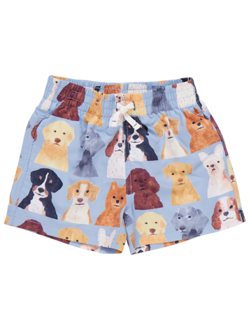 PINK CHICKEN Boys Dogs Swim Trunk