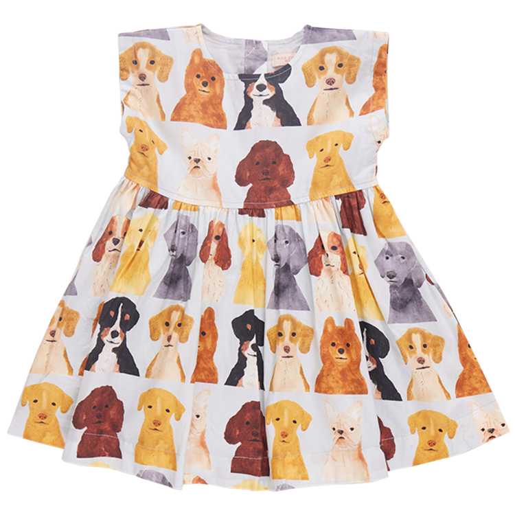 PINK CHICKEN Girls Adaline Dogs Dress