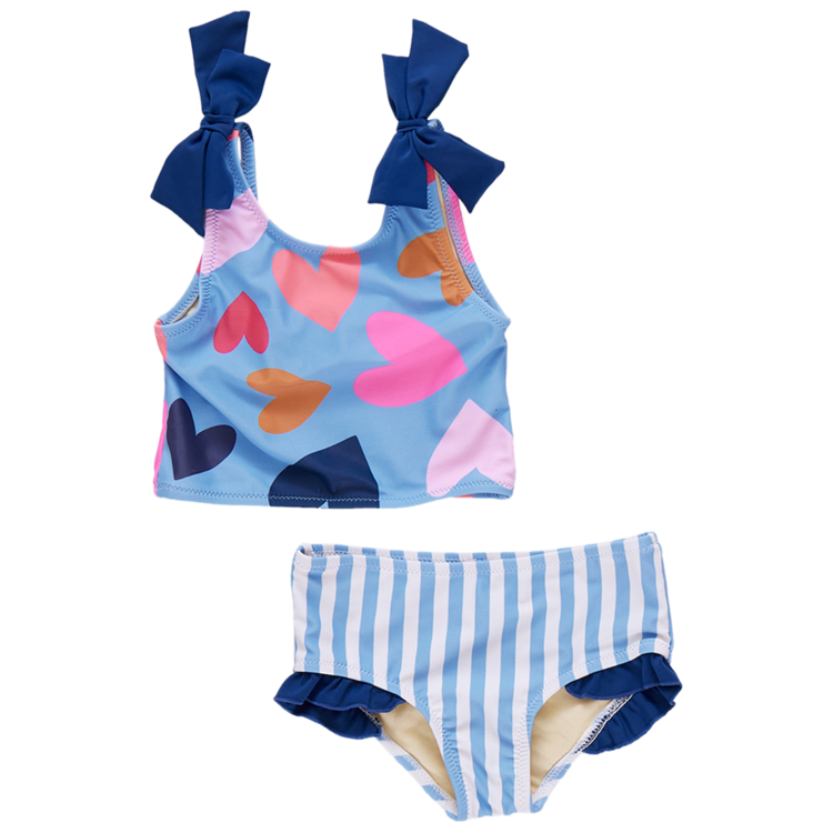 PINK CHICKEN Shelly Tossed Hearts Tankini