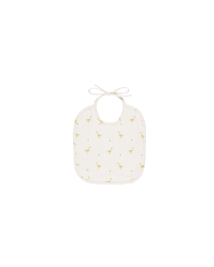 QUINCY MAE Woven Bib - Geese