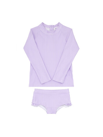 MINNOW Stripe Rashguard Girls Set