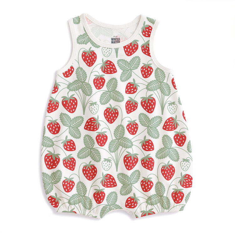 WINTER WATER FACTORY Strawberries Romper