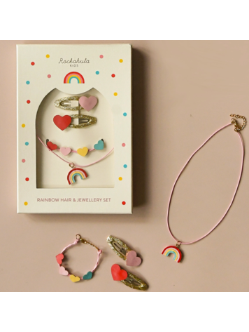 ROCKAHULA KIDS Vintage Rainbow Hair & Jewelry Set