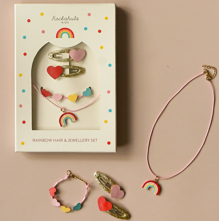 ROCKAHULA KIDS Vintage Rainbow Hair & Jewelry Set