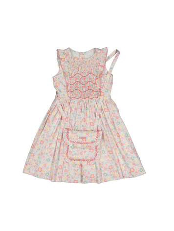 Marguerite Smocked Dress + Purse