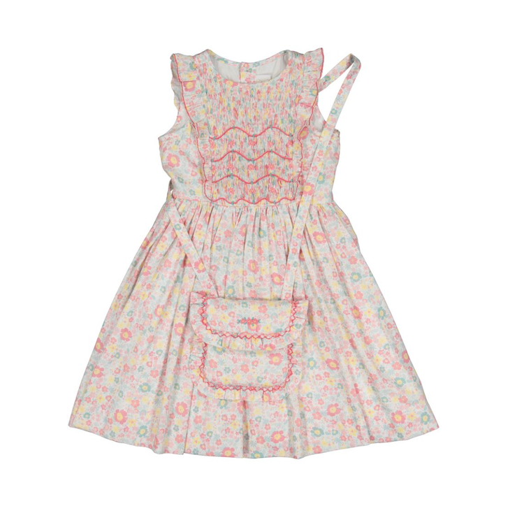 ANTOINETTE PARIS Marguerite Smocked Dress + Purse