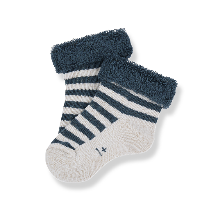 1 + THE FAMILY Striped Rib Baby Socks