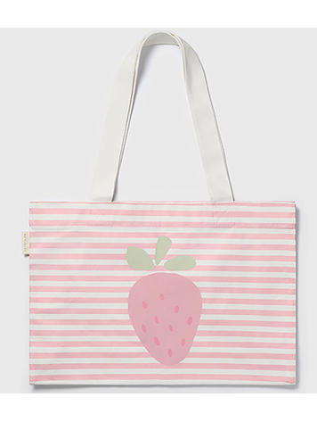 SUNNYLIFE Strawberry Canvas Beach Bag