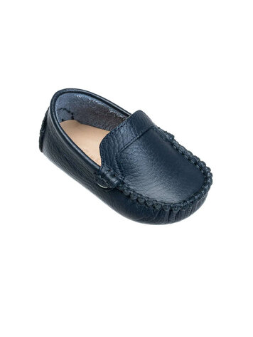 ELEPHANTITO Navy Baby Moccasins