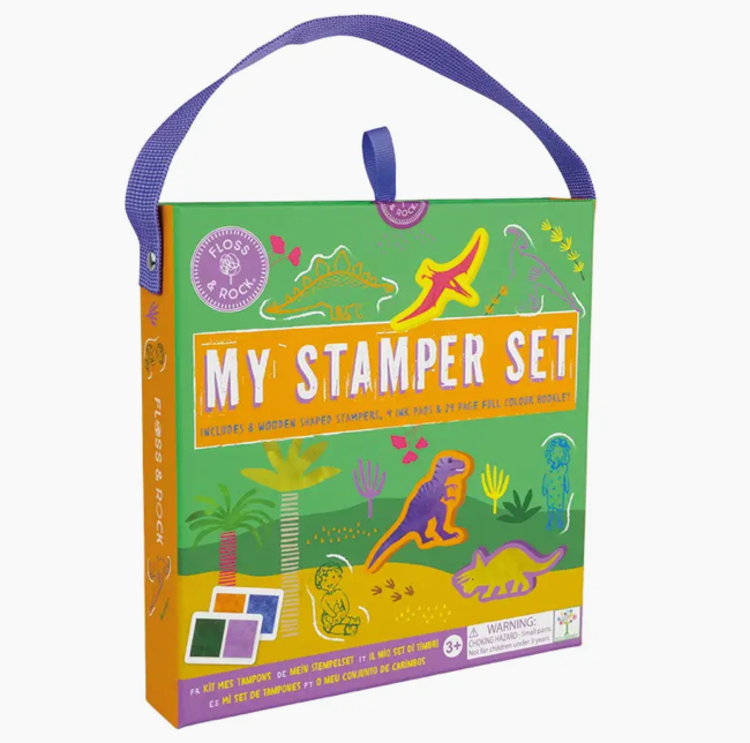 FLOSS AND ROCK Dino Stamper Set