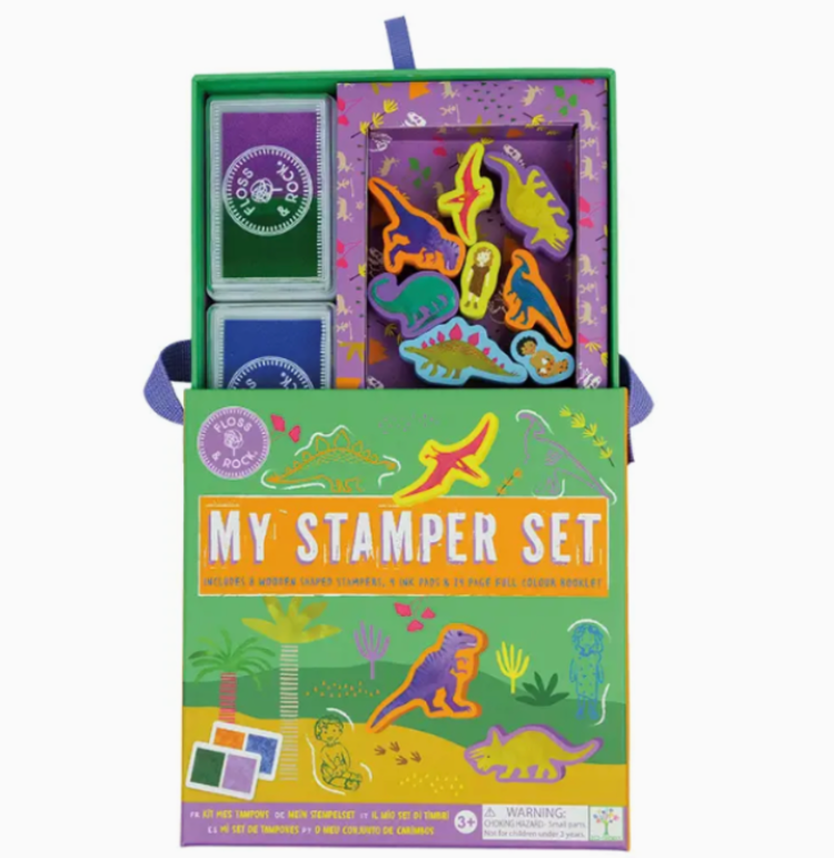 FLOSS AND ROCK Dino Stamper Set