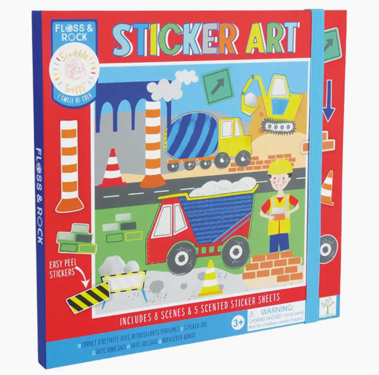 FLOSS AND ROCK Construction Sticker Art