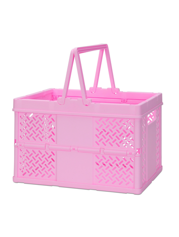 ISCREAM Large Foldable Storage Crate - Pink