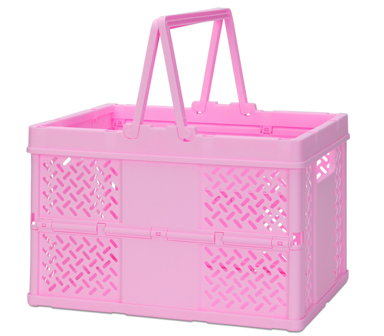 ISCREAM Large Foldable Storage Crate - Pink