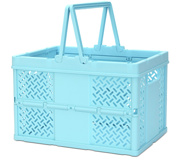 ISCREAM Large Foldable Storage Crate - Blue