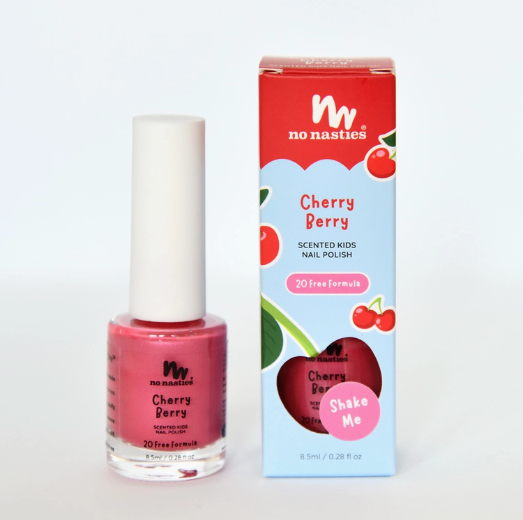 NO NASTIES KIDS Scented Nail Polish - Cherry Berry
