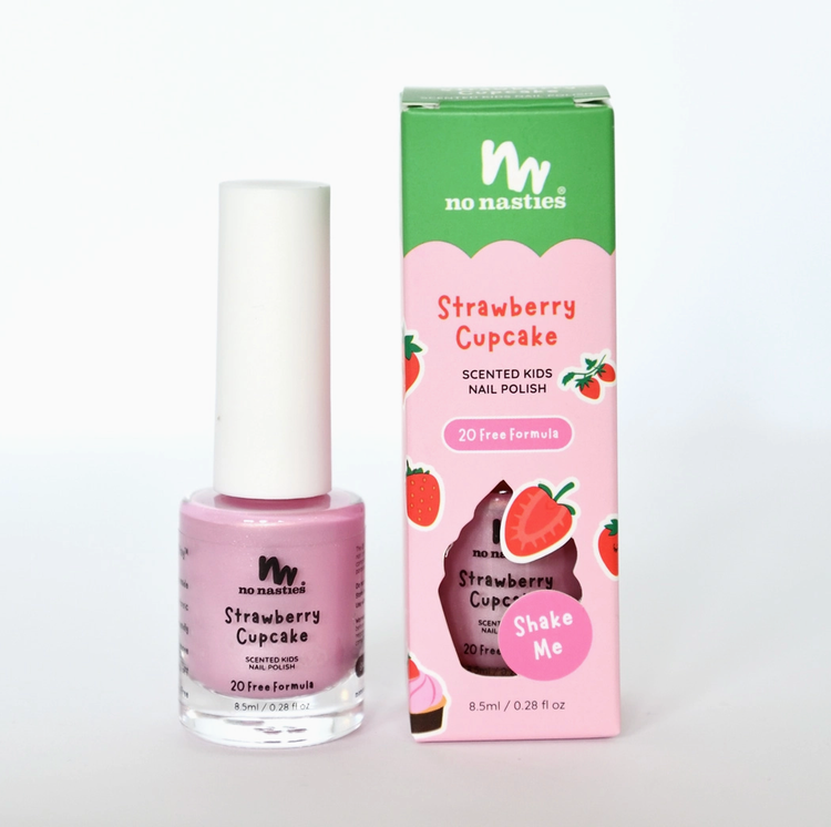 NO NASTIES KIDS Scented Nail Polish - Strawberry Cupcake