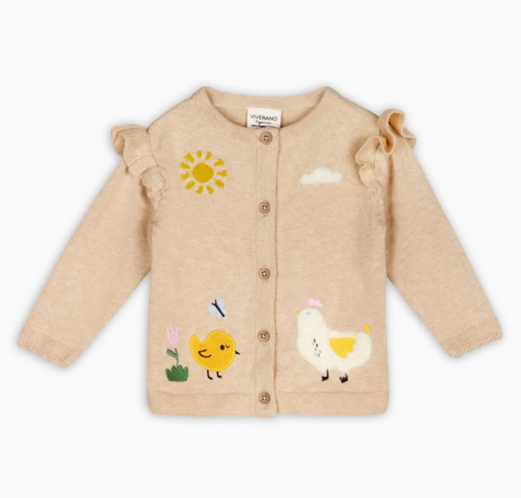 VIVERANO ORGANICS Chicken Little  Baby Cardigan