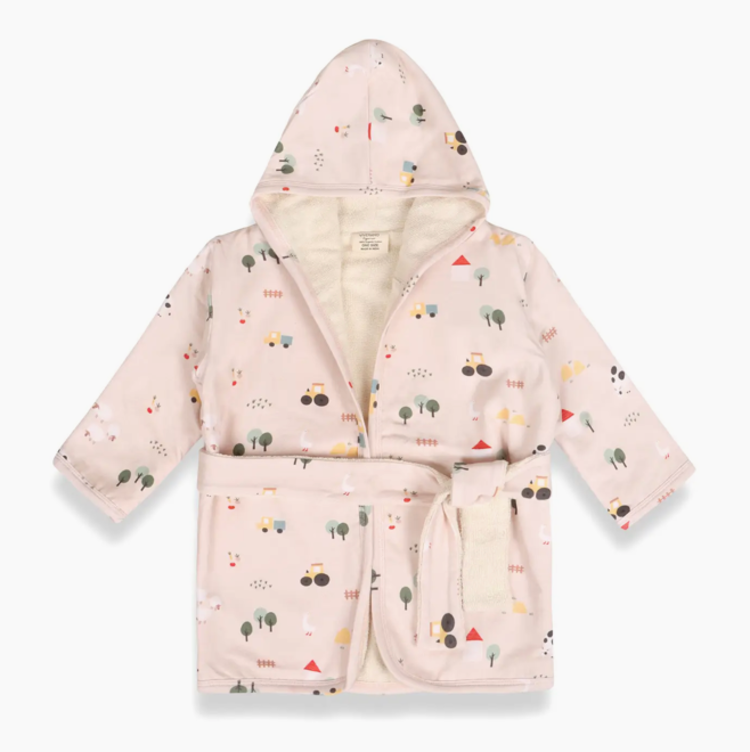 VIVERANO ORGANICS Farm Baby Hooded Bathrobe