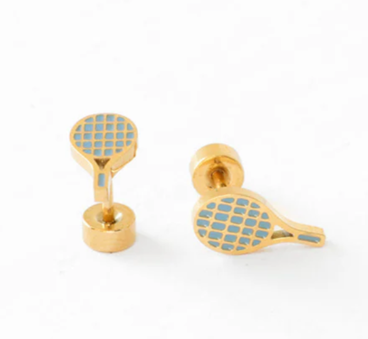 PIP POP POST Tennis Racquet Earring