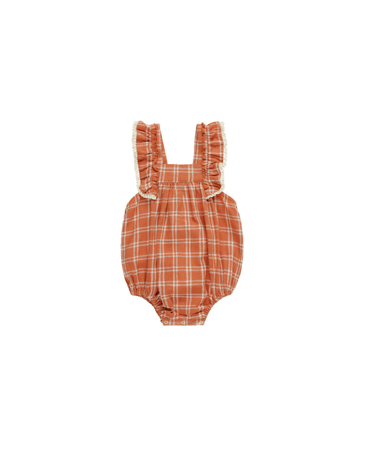 RYLEE AND CRU Maya Check Romper