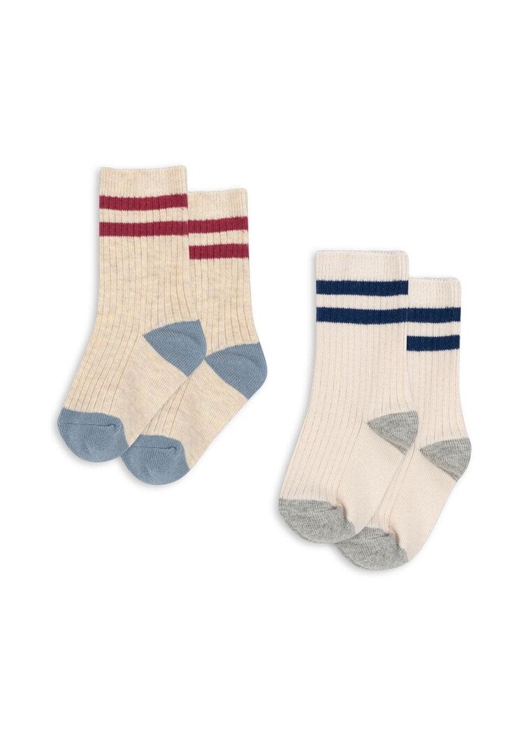 KONGES SLOJD 2 Pack Rib Baby Socks