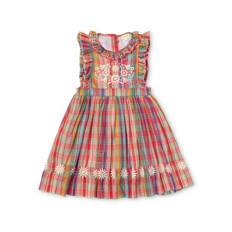 LALI KIDS Mini Clover Plaid Dress