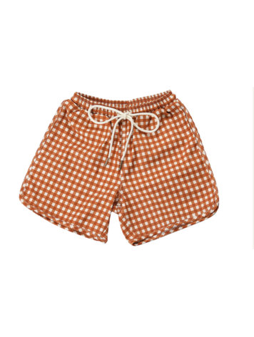 GRECH & CO Gingham Swim Trunks