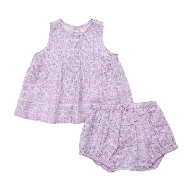 PINK CHICKEN Baby Jaipur Garden Floral Set