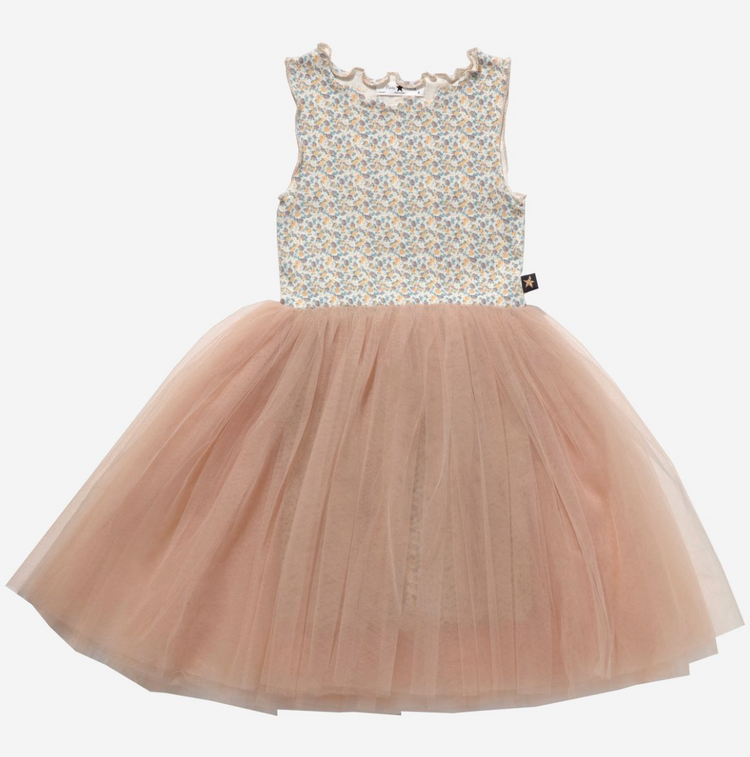 PETITE HAILEY Vintage Flower Tutu Dress