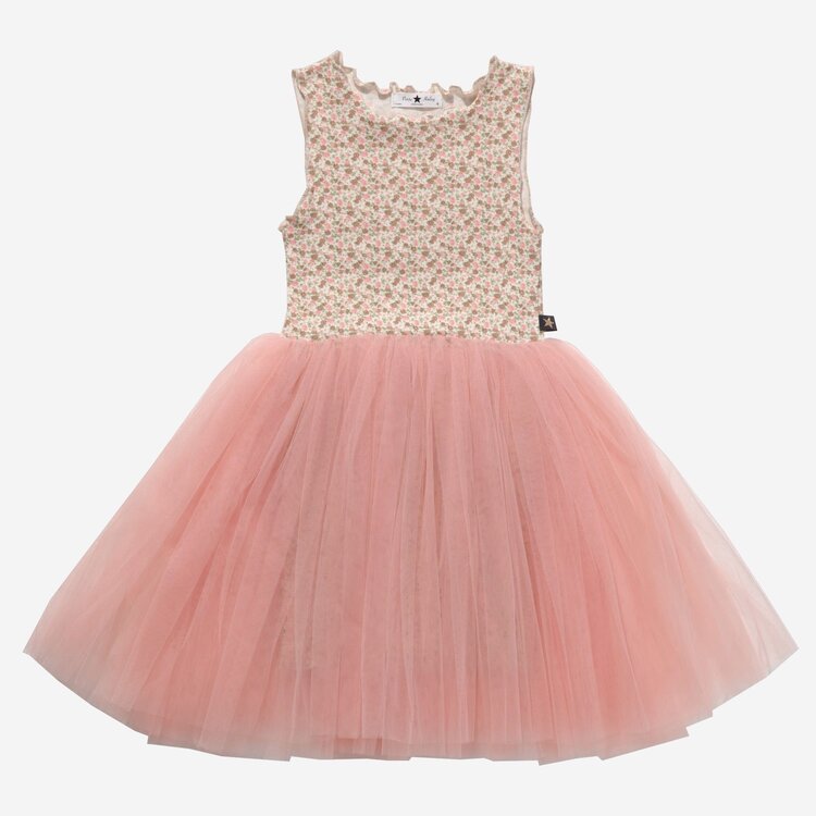 PETITE HAILEY Vintage Flower Tutu Dress