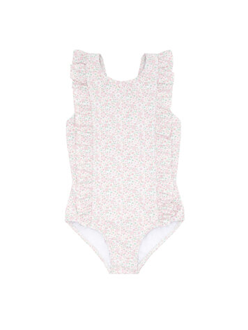 MINNOW Girls Floral Ruffle One Piece