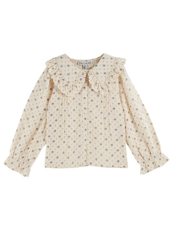 EMILE ET IDA Girls Blouse Block Print