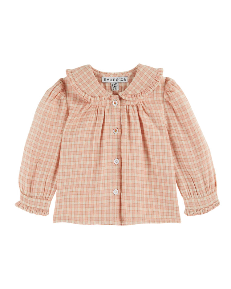 EMILE ET IDA Girls Blouse Col Noeud