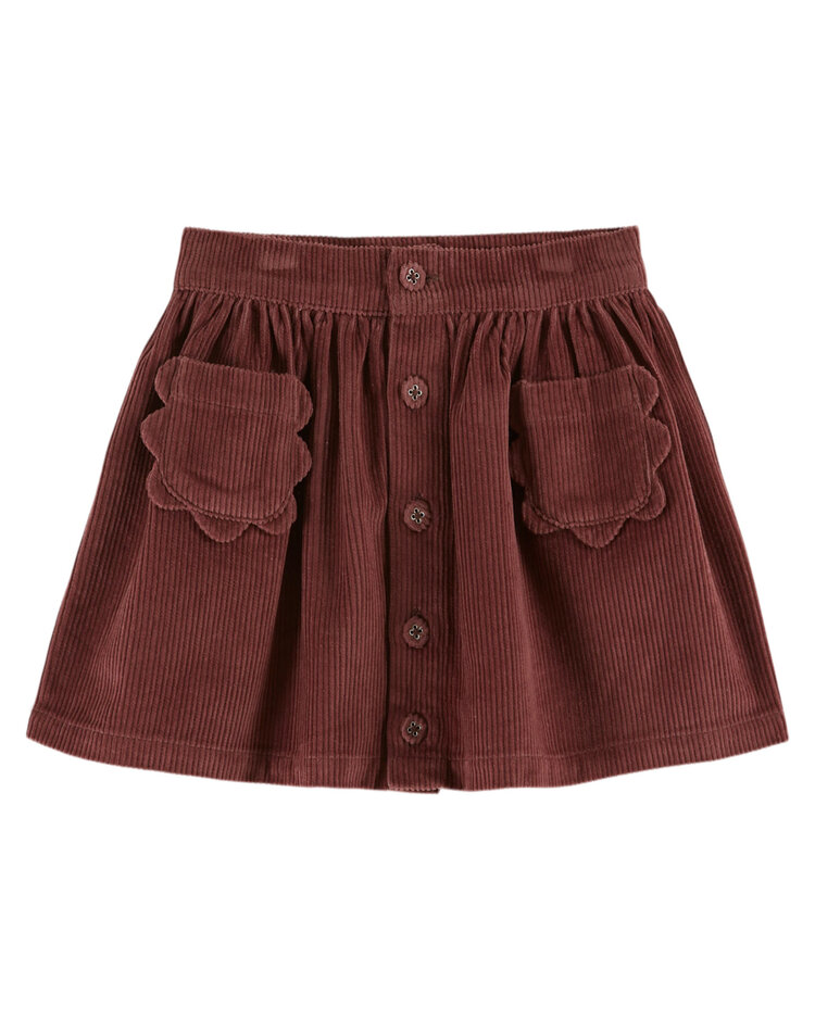 EMILE ET IDA Fleurs Velours Jupe