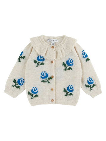EMILE ET IDA Fleurs BB Cardigan