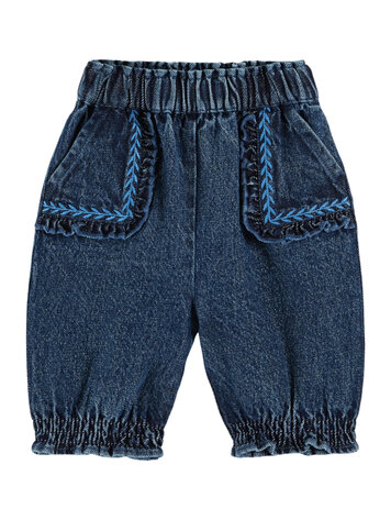 EMILE ET IDA Pantalon Brode Denim