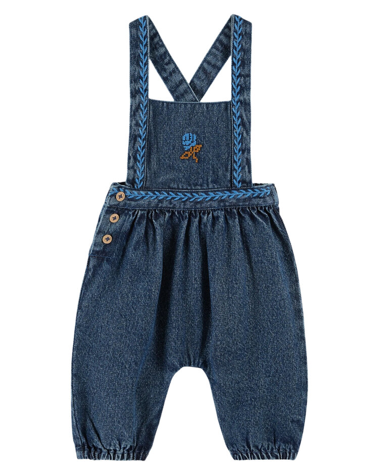EMILE ET IDA Salopette Denim Brodee BB