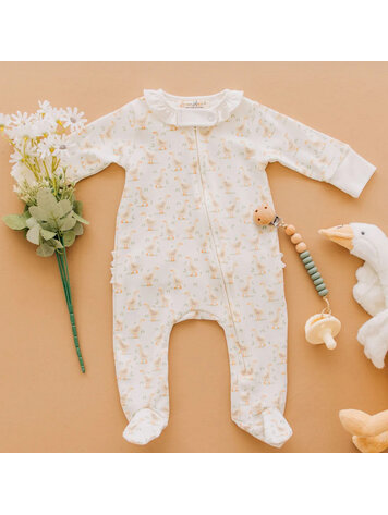 MAGNOLIA BABY Goose Tales Ruffle Footie