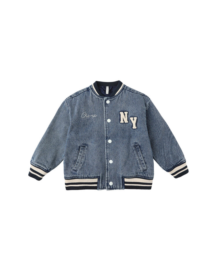 RYLEE AND CRU Varsity Denim Jacket