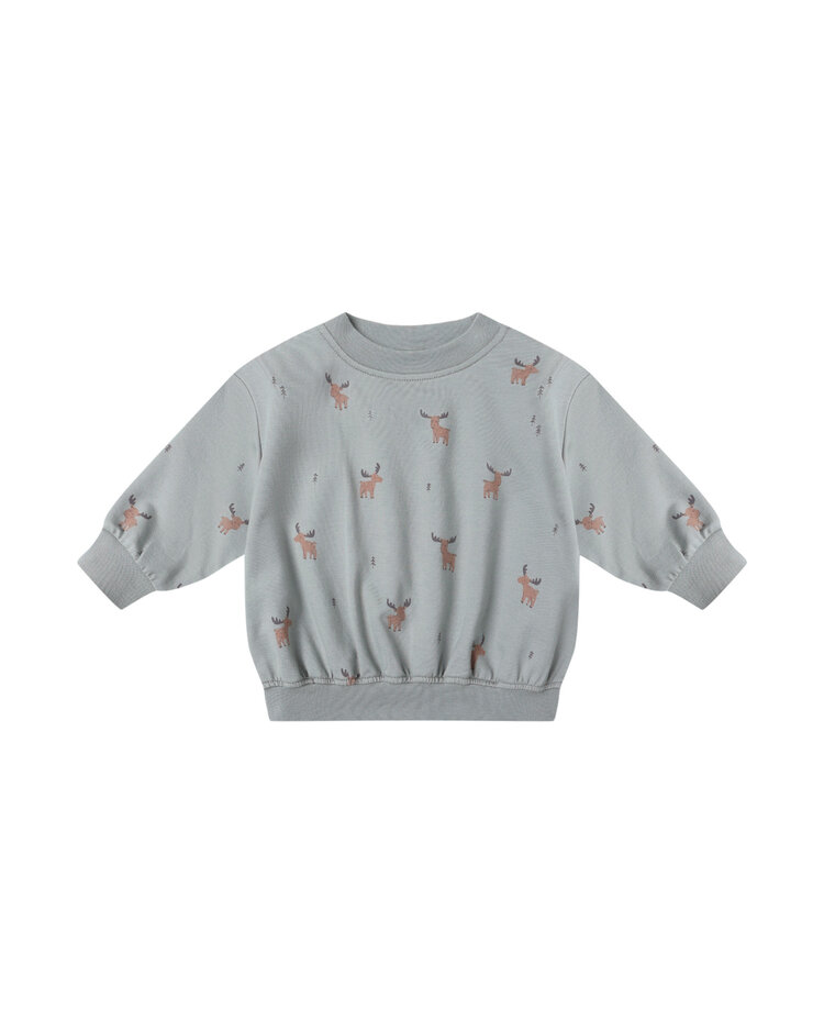QUINCY MAE Relaxed Moose Sweatshirt
