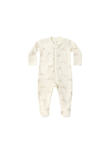 QUINCY MAE Bunnies Zip Footie