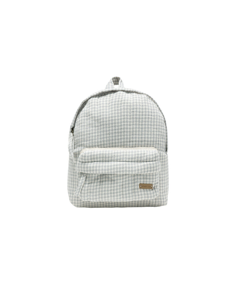 QUINCY MAE Mini Backpack - Blue Gingham