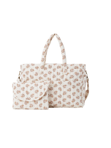 QUINCY MAE Daylily Diaper Bag + Changing Pad Set