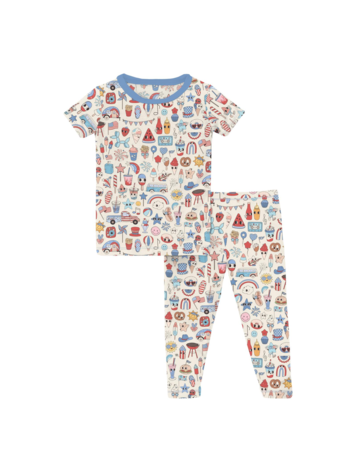KICKEE PANTS Party USA Pajama Set