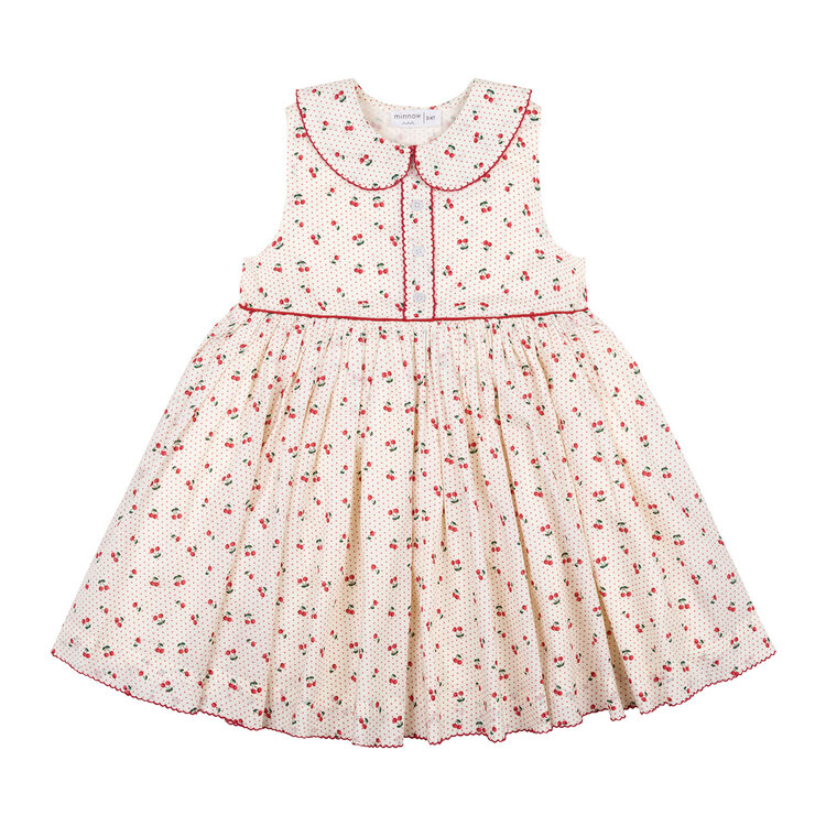 MINNOW Cherries Collared Dress