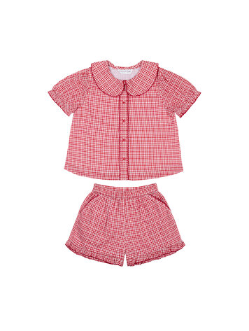 MINNOW Malibu Gingham Baby Set