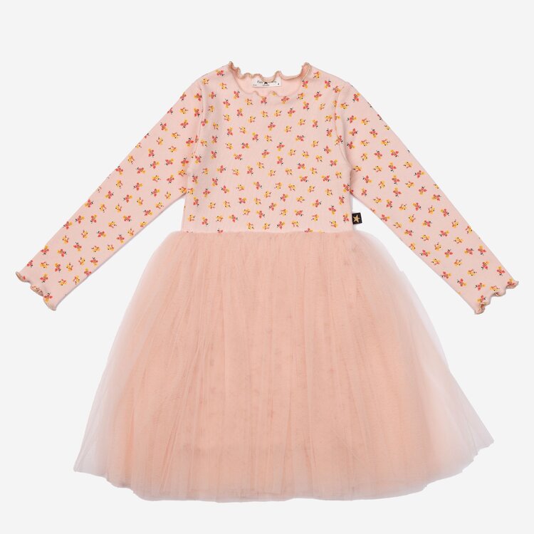 PETITE HAILEY Vintage Flower Tutu Dress